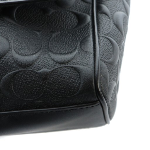 【中古】コーチ COACH F73340 ショルダーバッグ 斜めがけ レザー ロゴ 黒 ブラック ■GY18 /MQ レディース