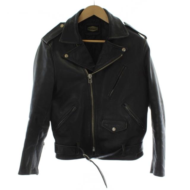 【中古】チョッパー CHOPPER ライダース ジャケット ダブル レザー ブラック 黒 ■GY18 メンズ