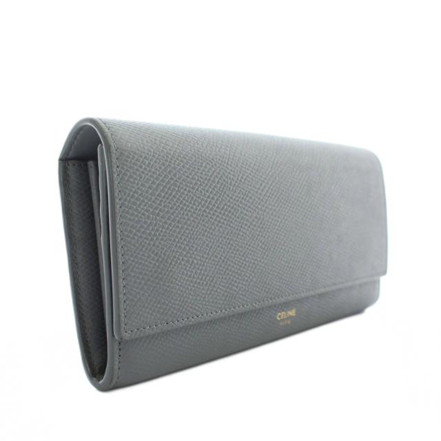 中古】セリーヌ CELINE ラージ フラップ ウォレット 長財布 二つ折り