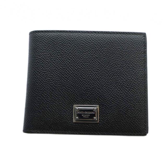 【中古】ドルチェ&ガッバーナ ドルガバ DOLCE&GABBANA ドーフィンカーフスキン 二つ折り財布 札入れ ウォレット