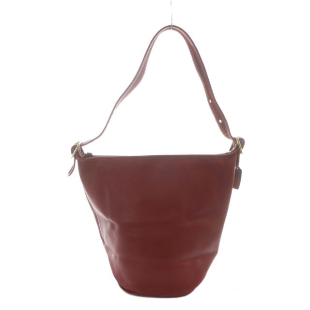 【中古】コーチ COACH オールドコーチ ヴィンテージ 9085 USA製 ショルダーバッグ バケツ 斜めがけ レザー 赤 レッド