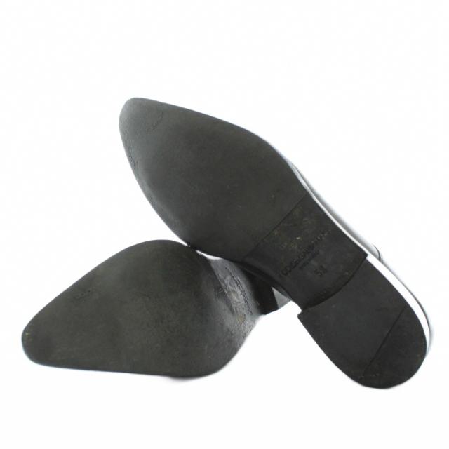 【中古】DOLCE&GABBANA ビジネスシューズ ドレス 革靴 レザー ポインテッドトゥ レースアップ 5.5 24.5cm 黒