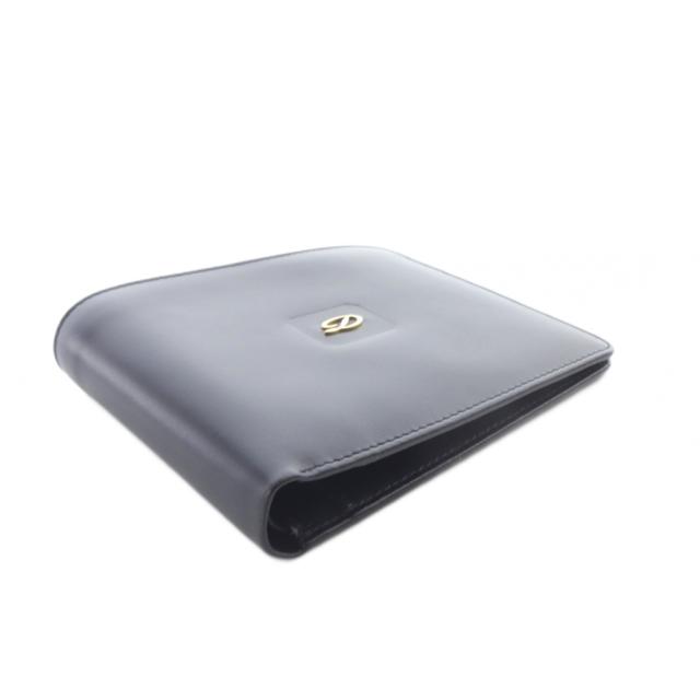 【中古】エステーデュポン S.T.DUPONT 二つ折り財布 レザー ロゴ 黒 ブラック /SR ■GY18 メンズ