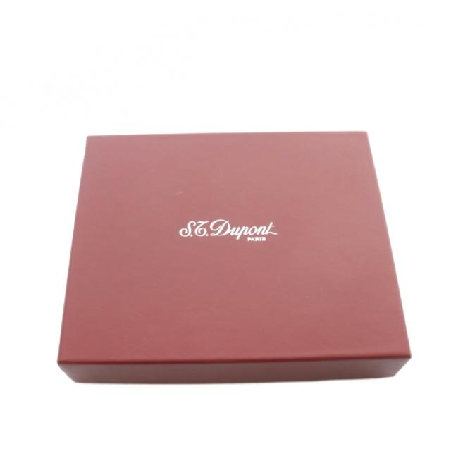 【中古】エステーデュポン S.T.DUPONT 二つ折り財布 レザー ロゴ 黒 ブラック /SR ■GY18 メンズ