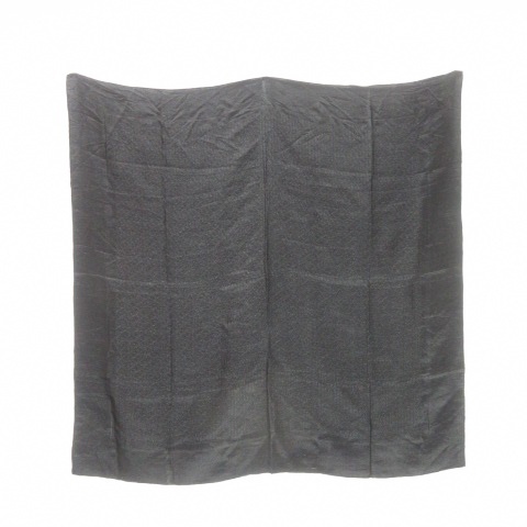 【中古】クリスチャンディオール Christian Dior シルクスカーフ 絹 オブリーク トロッター ロゴ 総柄 黒 ブラック