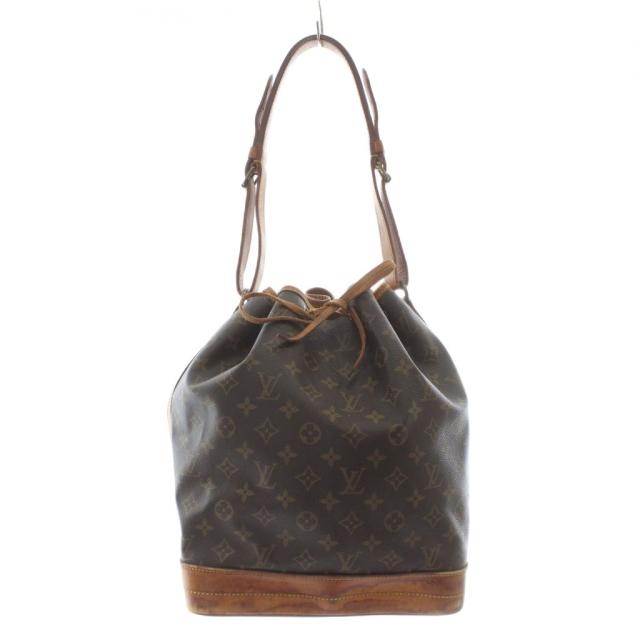 【中古】LOUIS VUITTON ノエ モノグラム ショルダーバッグ トート ワンショルダー PVC レザー 巾着 総柄 茶色 M42224
