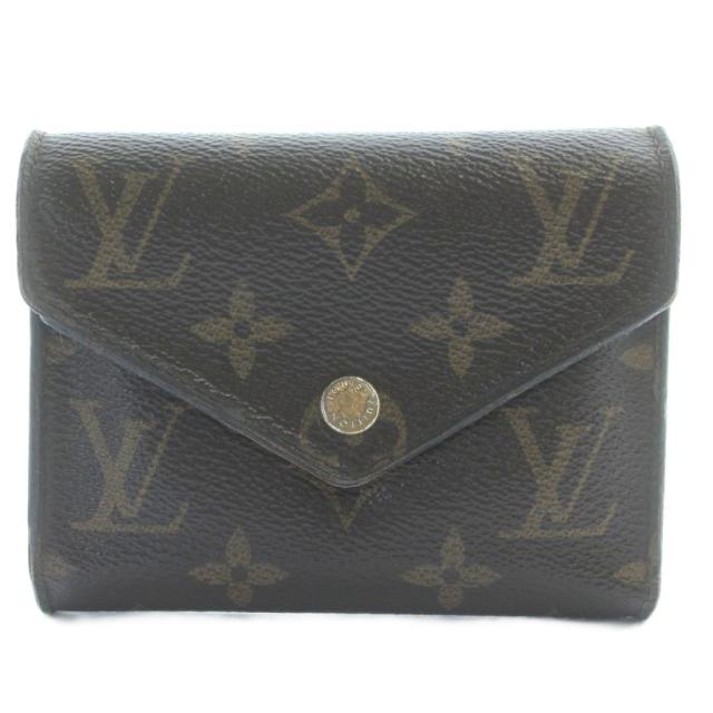【中古】ルイヴィトン LOUIS VUITTON ポルトフォイユ ヴィクトリーヌ 三つ折り財布 ウォレット 小銭入れあり