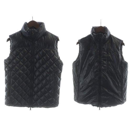 【中古】タトラス TATRAS ダウンベスト ジップアップ ロゴ 02 M 黒 ブラック ■GY17 /MQ メンズ