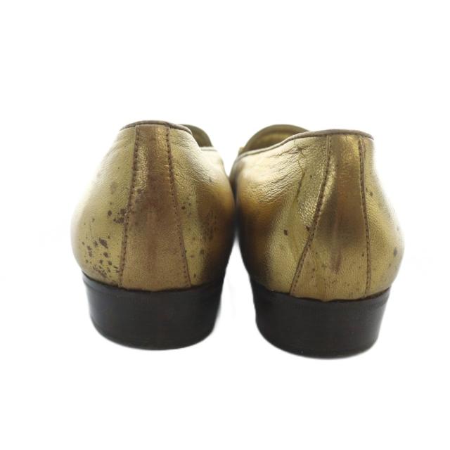 【中古】サルヴァトーレフェラガモ Salvatore Ferragamo パンプス ガンチーニ レザー ロゴ 6.5 23.5cm ゴールド色