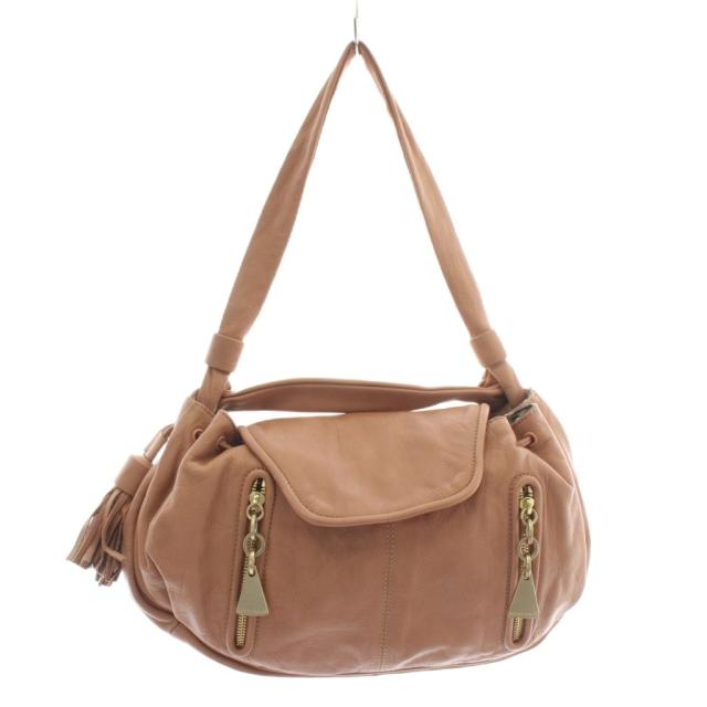 【中古】シーバイクロエ SEE BY CHLOE CHERRY ハンドバッグ トート レザー 内側総柄 タッセル ピンク