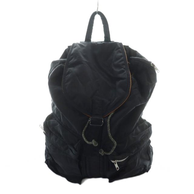 【中古】ポーター PORTER 吉田カバン タンカー TANKER リュックサック バックパック ナイロン ロゴ 黒 ブラック