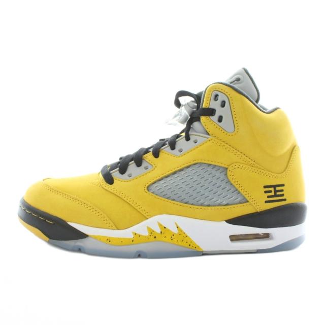 【中古】未使用品 NIKE Air Jordan 5 Retro Tokyo 23 スニーカー ハイカット US9 27cm 黄色 グレー IO3372-700