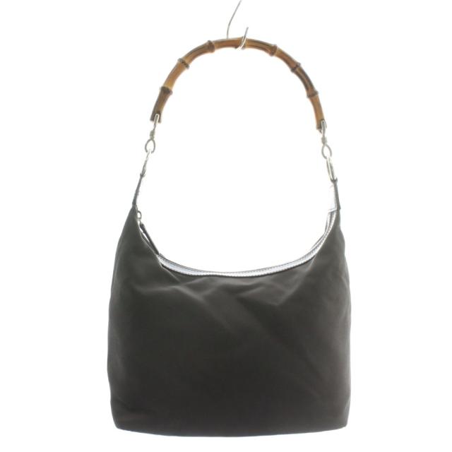 【中古】グッチ GUCCI バンブー ハンドバッグ ワンショルダー ナイロン 茶色 ブラウン 000 0531 200047