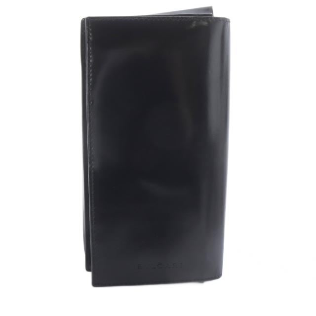 【中古】ブルガリ BVLGARI 長財布 お札入れ エナメルレザー ブラック /YO14 ■GY18 ■OH メンズ レディース