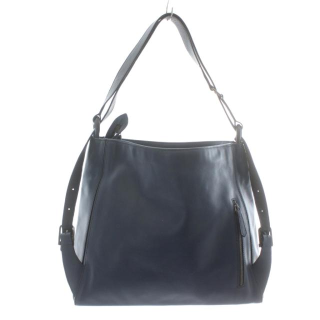 【中古】マザーハウス MOTHER HOUSE ヨゾラ Yozora ショルダーバッグ 肩掛け リュックサック 2WAY レザー 紺 ネイビー