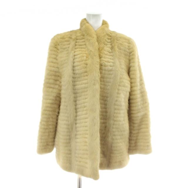 【中古】エンバ EMBA ファーコート アウター 毛皮 ミンク ミドル 13 XL アイボリー /XZ ■GY11 レディース