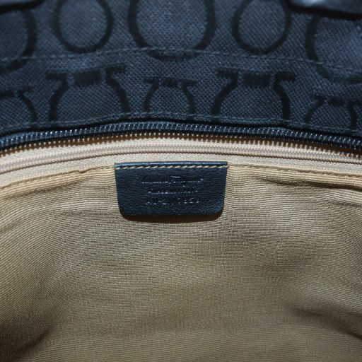 【中古】サルヴァトーレフェラガモ Salvatore Ferragamo トートバッグ ハンド AU-21/7859 キャンバス レザー