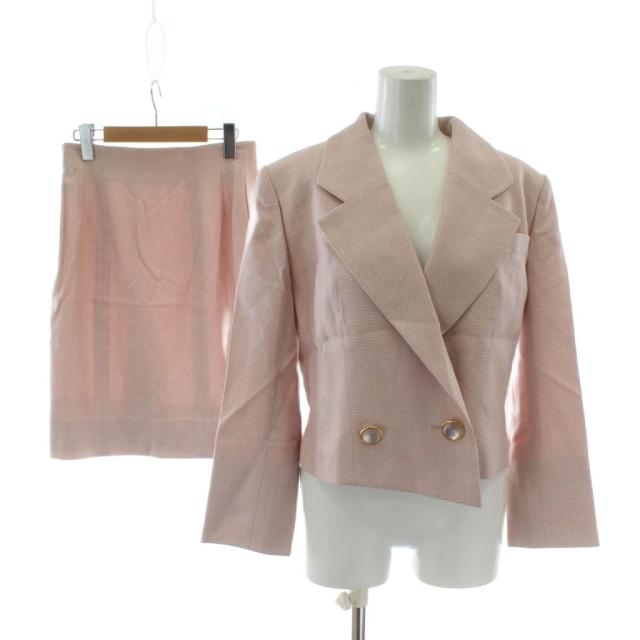 【中古】クリスチャンディオール Christian Dior セットアップ ジャケット ショート丈 スカート 膝丈