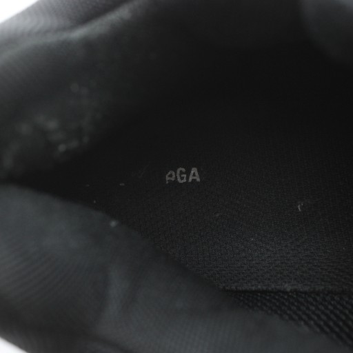 【中古】BALENCIAGA TRIPLE S スニーカー ダッドスニーカー レザー メッシュ 厚底 ローカット ロゴ 42 27.5cm 黒