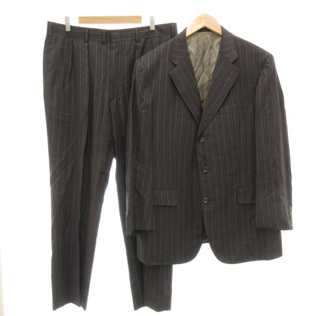 【中古】バーバリー ロンドン BURBERRY LONDON セットアップ スーツ ジャケット パンツ ストライプ柄 42 52