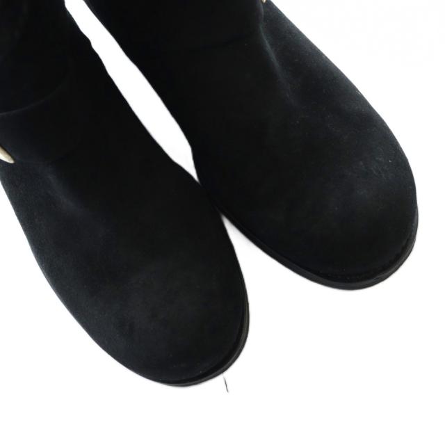 【中古】ジミーチュウ JIMMY CHOO ショートブーツ エンジニア スエード ロゴ ベルト メッシュ 38.5 25.5cm 黒