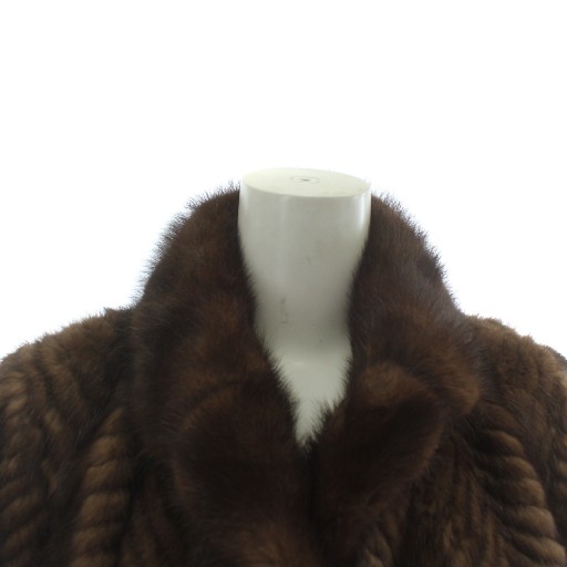 中古】ノーブランド ファーコート アウター 毛皮 ミンク ミドル 肩