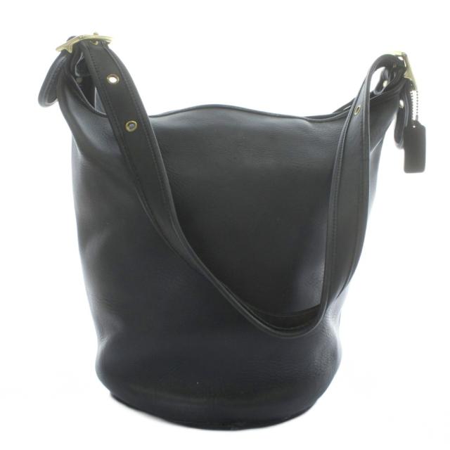 【中古】コーチ COACH オールドコーチ 9085 USA製 ショルダーバッグ ワンショルダー レザー バケツ 斜めがけ 黒