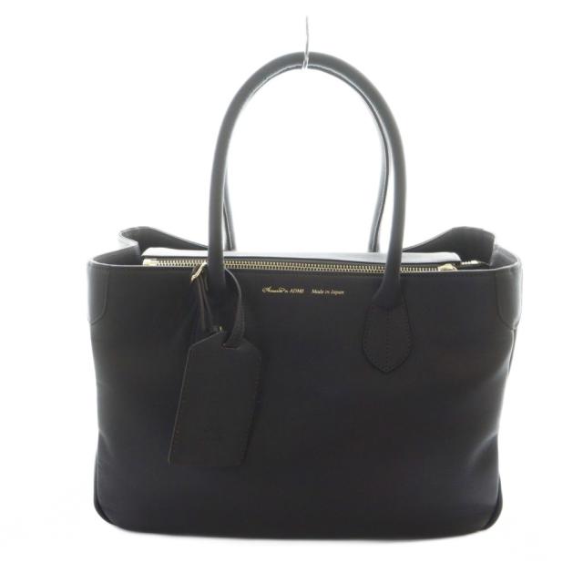 【中古】ADMJ アクセソワ Accessoires De Mademoiselle BASIC TOTEBAG ハンドバッグ トート レザー ロゴ 茶