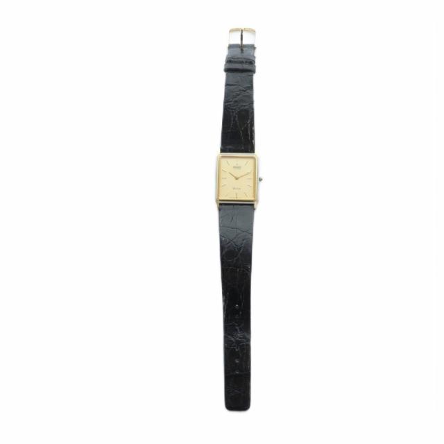 【中古】セイコー SEIKO Dolce ドルチェ 9520-5130 腕時計 クォーツ スクエア レザーベルト ゴールドカラー 金色_2