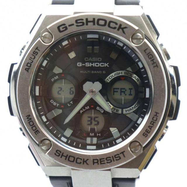 【中古】カシオジーショック CASIO G-SHOCK GST-W110 g-steelブラックPVDステンレススチール 腕時計 ウォッチ