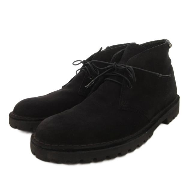 【中古】クラークス clarks beams 別注 DESERT ROCK GTX ブーツ ショート レースアップ スエード 42 黒 ブラック