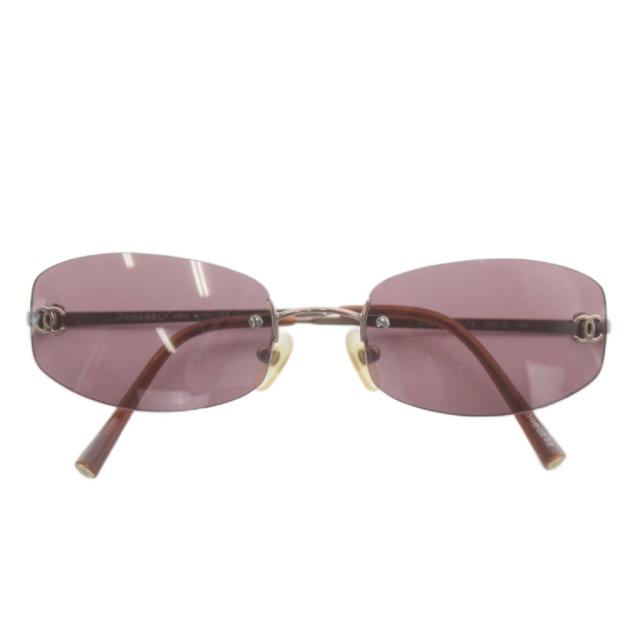 CHANEL シャネル　サングラス　リムレス　ココマーク　パープル　4032 シャネル CHANEL リムレス ココマーク サングラス ブルー WS11234
