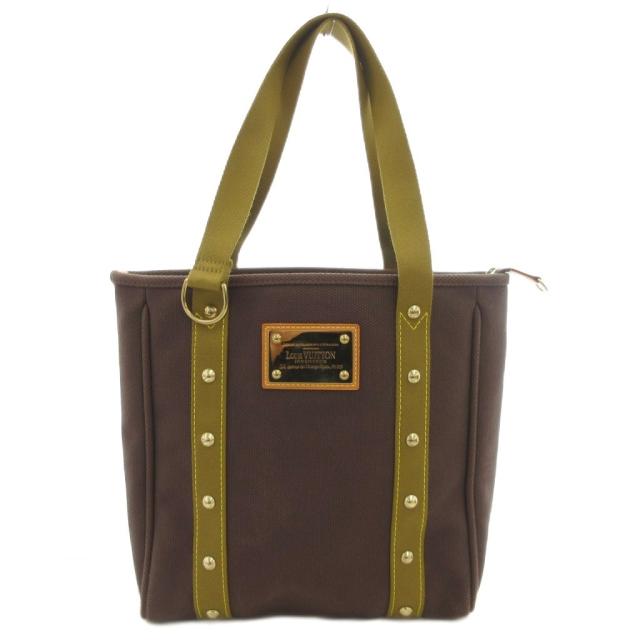 【中古】ルイヴィトン LOUIS VUITTON アンティグア カバ トートバッグ キャンバス ロゴ 手提げ 肩掛け 茶 M40086
