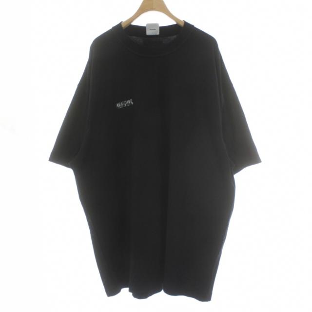 【中古】ヴェトモン ベトモン VETEMENTS 23AW INSIDE-OUT LOGO インサイド アウト ロゴ Tシャツ カットソー 半袖 S 黒