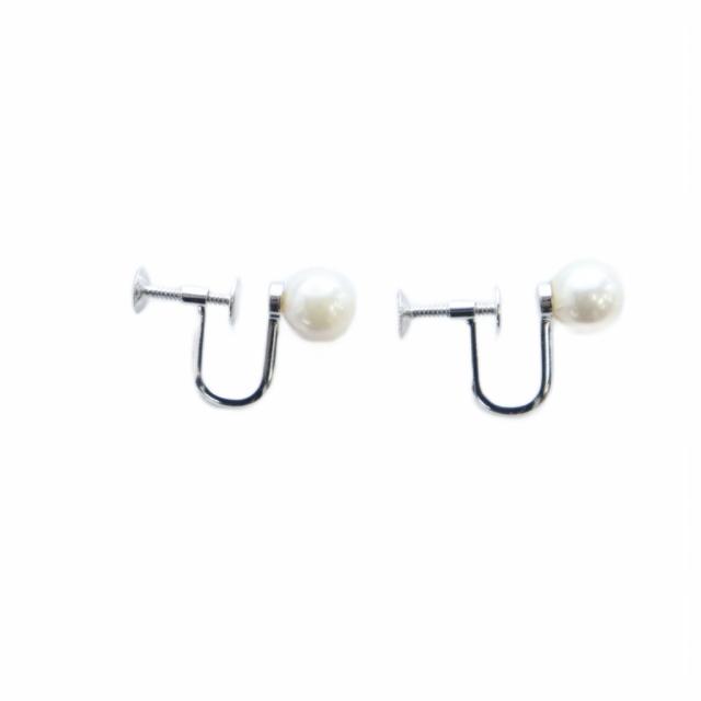 【中古】ノーブランド品 ネックレス アコヤ真珠 イヤリング セット アクセサリー 両耳用 パール 8mm Silver925 白_4