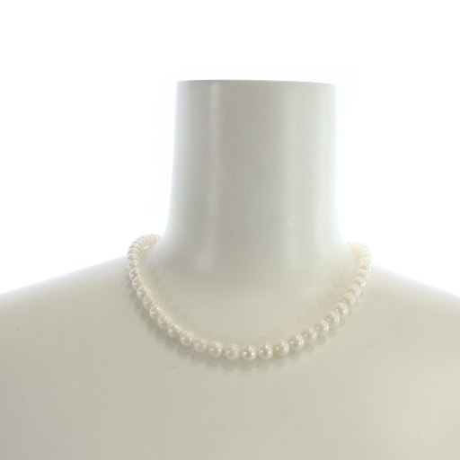 【中古】ノーブランド品 ネックレス アコヤ真珠 イヤリング セット アクセサリー 両耳用 パール 8mm Silver925 白_7