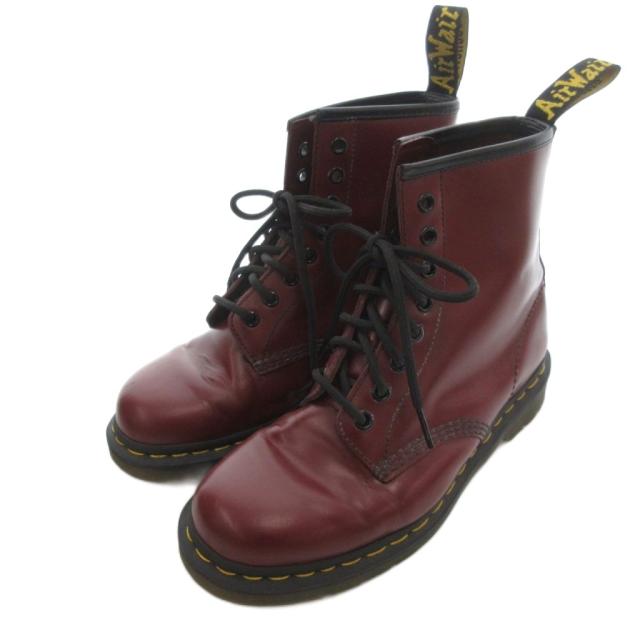 【中古】ドクターマーチン DR.MARTENS レースアップブーツ 8ホール スムースレザー UK6 チェリーレッド 10072 /UO
