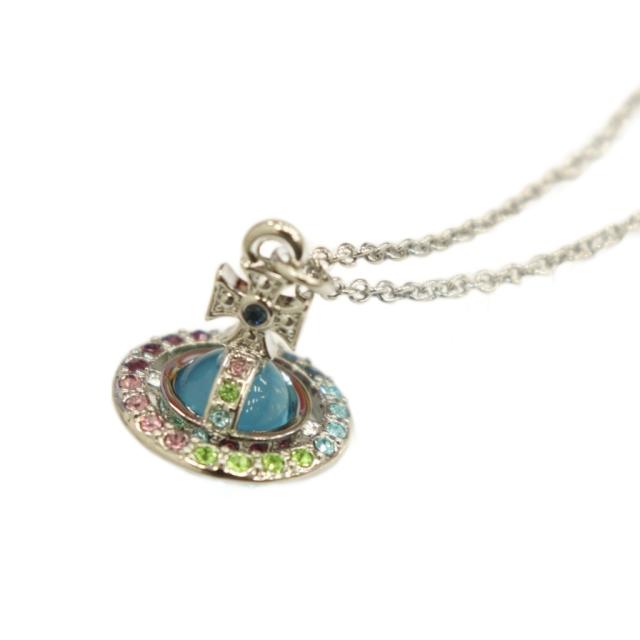 【中古】ヴィヴィアンウエストウッド Vivienne Westwood ネックレス オーブ ペンダント チェーン ラインストーン