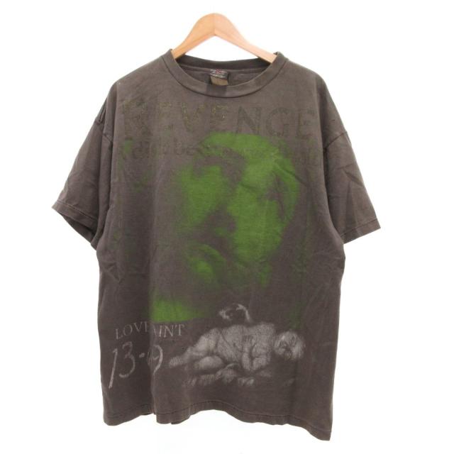 【中古】セントマイケル SAINTMICHAEL × BERBERJIN ベルベルジン Tシャツ 半袖 フェード ダメージ プリント XXL