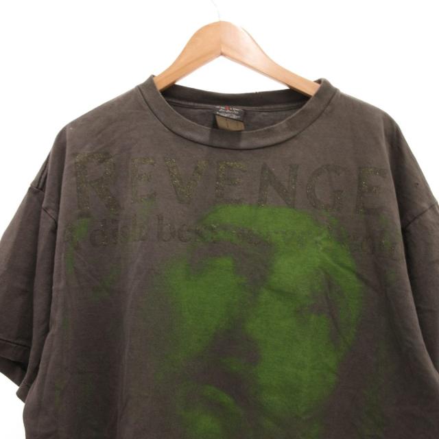 【中古】セントマイケル SAINTMICHAEL × BERBERJIN ベルベルジン Tシャツ 半袖 フェード ダメージ プリント XXL_3