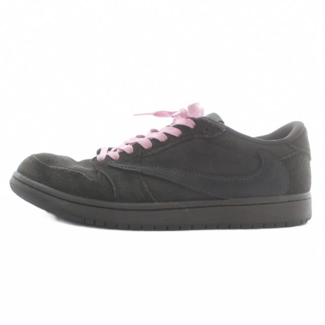 【中古】NIKE × Travis Scott Air Jordan 1 Low OG SP Velvet Brown and Dark Moch スニーカー 26.5?p DM7866-202