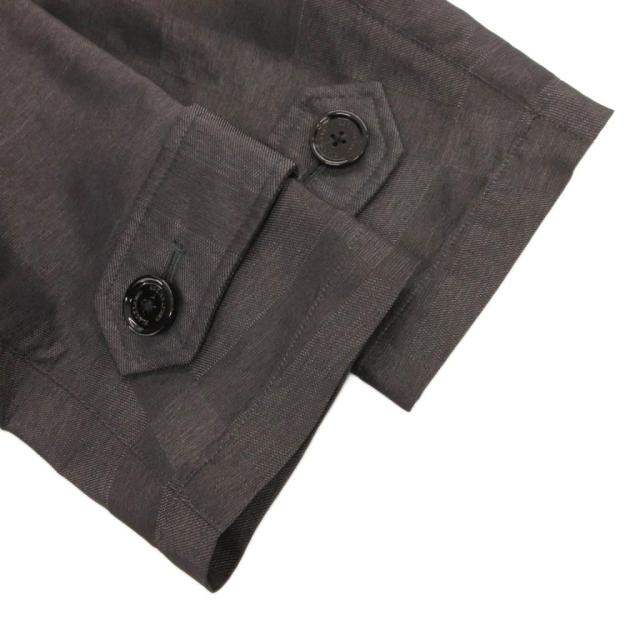 【中古】ブラックレーベルクレストブリッジ スプリングコート フード チェック柄 ミドル丈 M 黒 ブラック グレー_2