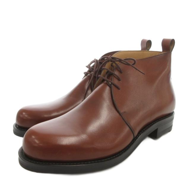 【中古】未使用品 トレーディングポスト Trading Post チャッカブーツ レザー 8.5 茶 ブラウン レースアップ