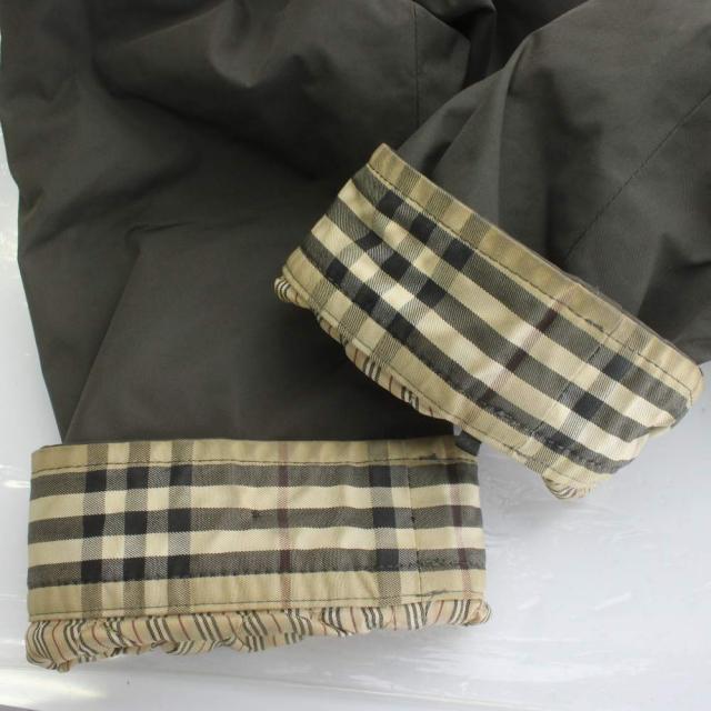 【中古】バーバリーブラックレーベル BURBERRY BLACK LABEL モッズコート L カーキ 長袖 フード ファー付き_5
