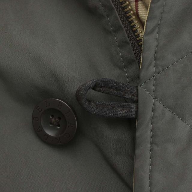 【中古】バーバリーブラックレーベル BURBERRY BLACK LABEL モッズコート L カーキ 長袖 フード ファー付き_7