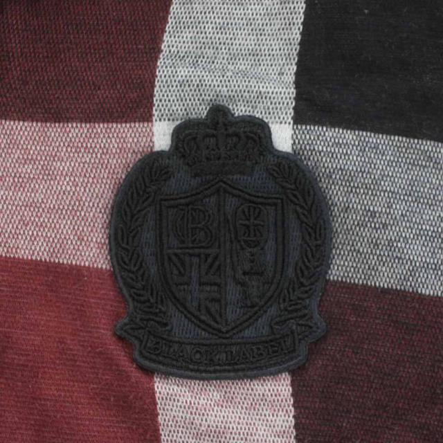 【中古】ブラックレーベルクレストブリッジ BLACK LABEL CRESTBRIDGE ポロシャツ 半袖 ワッペン チェック柄_4