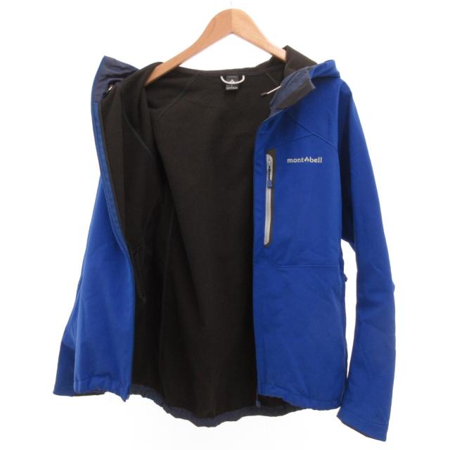 【中古】モンベル Montbell ノマドパーカ ジップアップ ロゴ L 青 ブルー /JS ■GY11_3