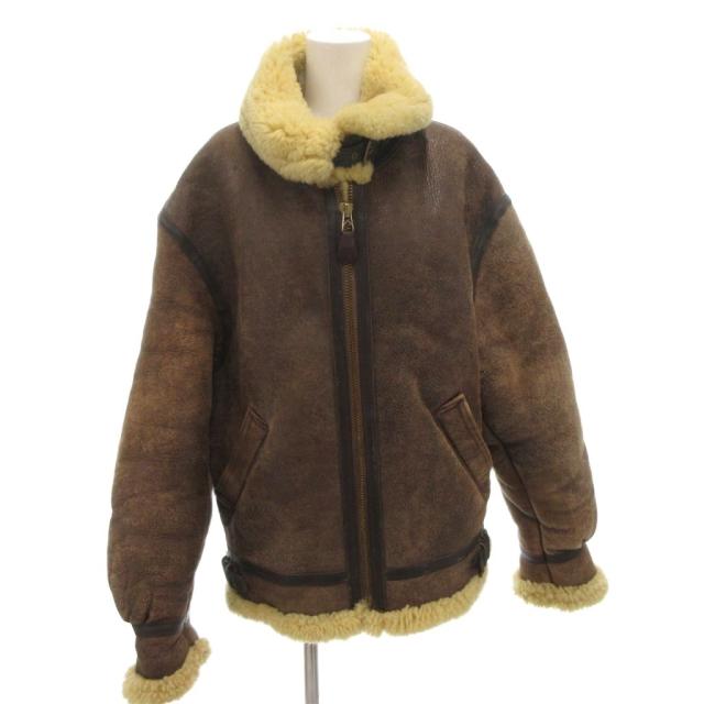 【中古】アヴィレックス AVIREX TYPE B-3 飛翔上衣 羊肉 上衣 40 茶 赤銅色 ボア 33H5595