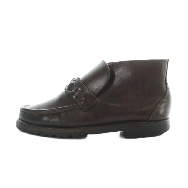 SalvatoreFerragamo sport黒レザー チャッカブーツ 中古】サルヴァトーレフェラガモ Salvatore Ferragamo チャッカブーツ