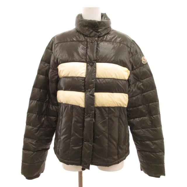 【中古】モンクレール MONCLER EVE イヴ ダウンジャケット ブルゾン ライン 2 白 ホワイト カーキ /JS ■GY18